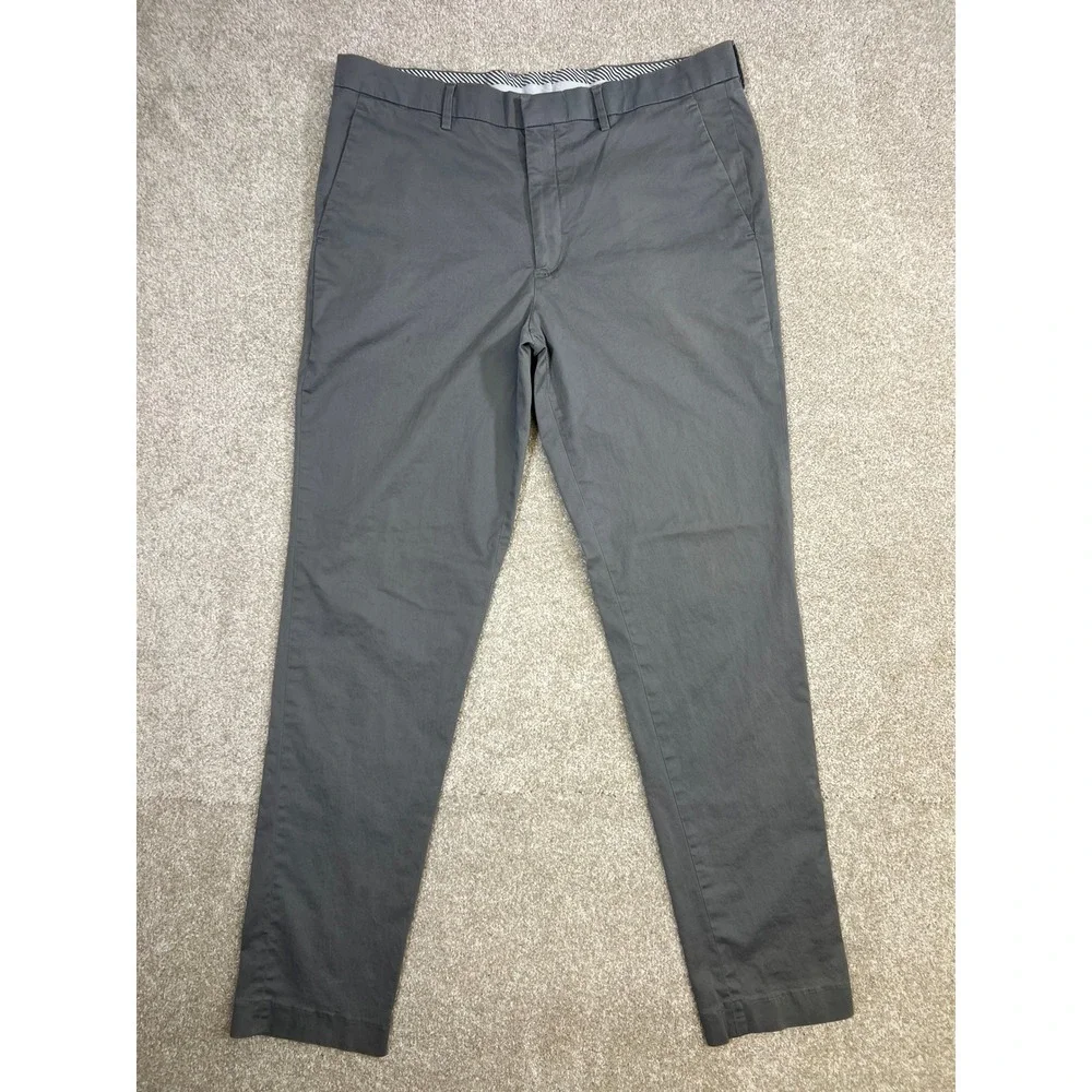 Express Performance Extra Slim Fit Stretch Chinos Mens Pants Gray‎ 34x34 *Read
